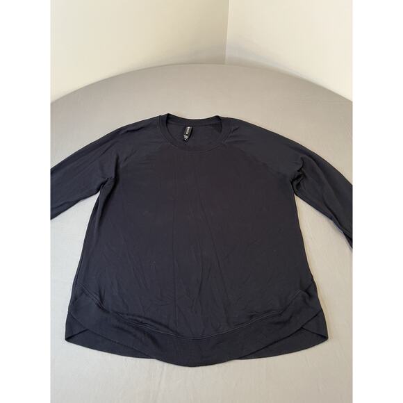 Athleta Mindset Sweatshirt Womens M Black Soft Modal Crewneck Pullover S/472751 - Picture 3 of 8